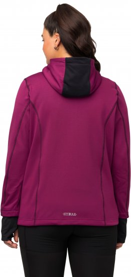 Ulla Popken HYPRAR Zip Front Hooded Stretch Sweatshirt Blackberry - Mikiny & mikiny s kapucí - 