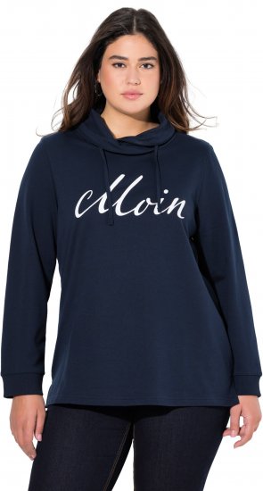 Ulla Popken Moin Graphic Sweatshirt Navy - Mikiny & mikiny s kapucí - 
