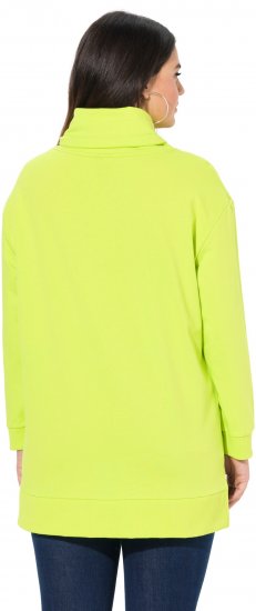 Ulla Popken Embossed Letter Sweatshirt Lime - Mikiny & mikiny s kapucí - 
