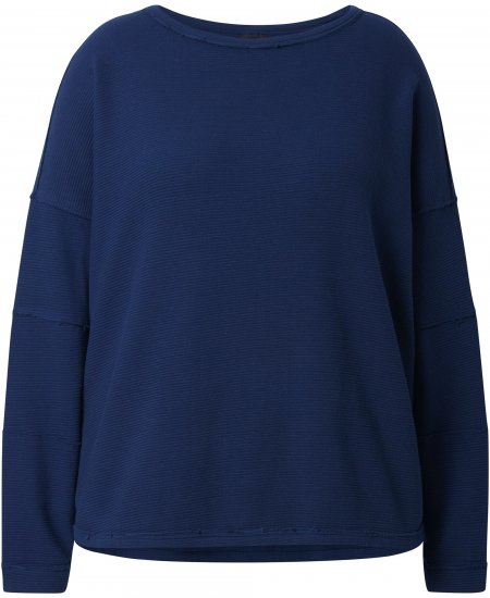 Ulla Popken Inverted Seam Long Sleeve Sweatshirt Navy - Mikiny & mikiny s kapucí - 