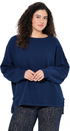 Ulla Popken Inverted Seam Long Sleeve Sweatshirt Navy - Mikiny & mikiny s kapucí - 