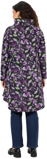 Ulla Popken Floral Stand-Up Collar Flounce Panel Sweatshirt Black - Mikiny & mikiny s kapucí - 
