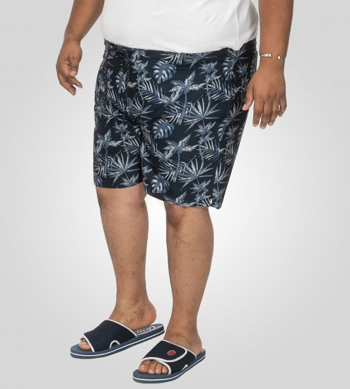 D555 Cleethorpes Hawaii Printed Swimshorts Navy - Plavky - Plavky - 2XL-12XL