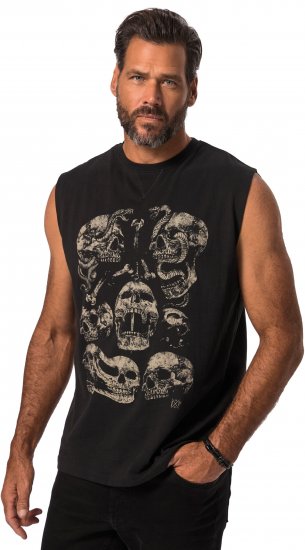 JP1880 Tanktop Skulls Black - Trička - Trička nadměrné velikosti - 2XL-14XL