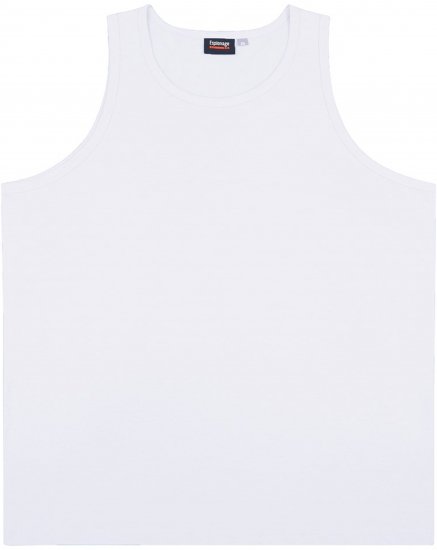 Espionage T017 Plain Tanktop White - Trička bez rukávů - Trička bez rukávů - 2XL-12XL