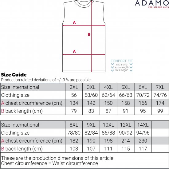 Adamo Motiv Rock and Roll Tank Top Black - Trička bez rukávů - Trička bez rukávů - 2XL-12XL