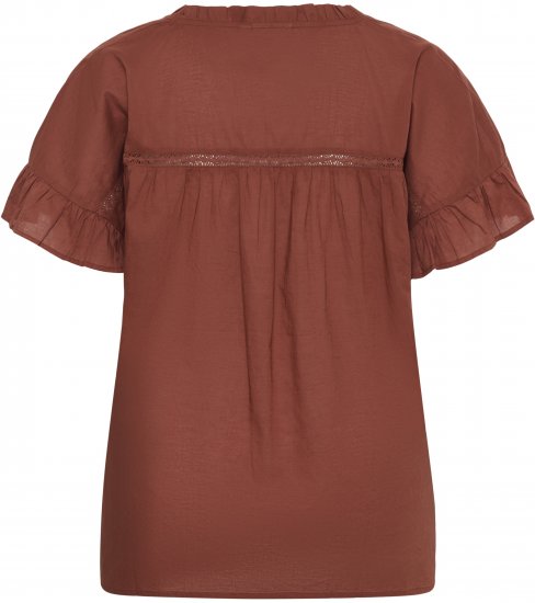 Kaffe Curve Valeria Top Henna Brown - Trička & topy - 