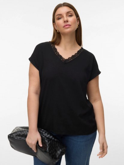 Vero Moda Bella Lace Top Black - Topy - 