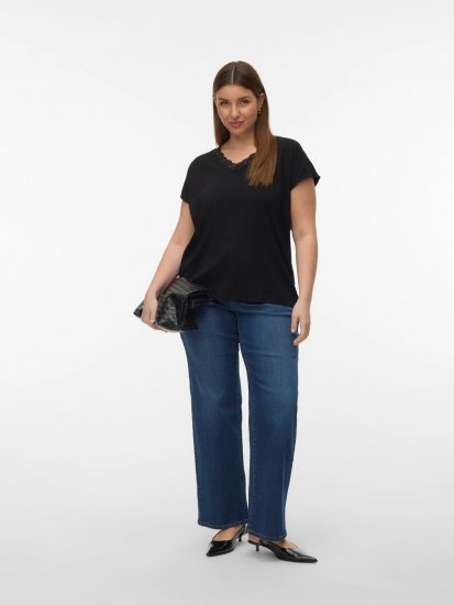 Vero Moda Bella Lace Top Black - Topy - 