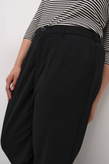 Kaffe Curve Merla Kalhoty Sytě černá - Džíny & Kalhoty ve Velkých Velikostech – Plus Size - 