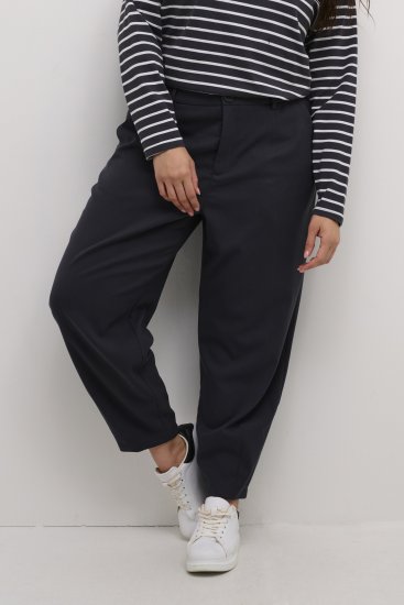 Kaffe Curve Merla Kalhoty Černá Oyster - Džíny & Kalhoty ve Velkých Velikostech – Plus Size - 