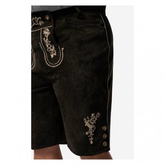 Men Plus Leather Trousers Dark Brown - Slavnostní oblečení - Slavnostní oblečení – Oslavujte stylově a pohodlně