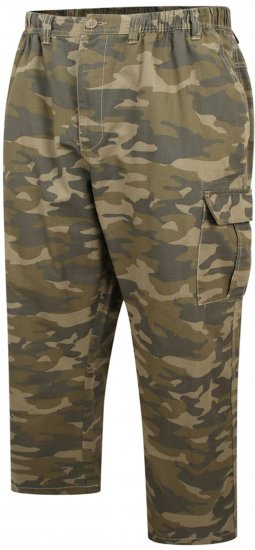 Espionage TR054 Camoflage Trousers Green - Kapsáče - Pánské Kapsáče Nadměrné Velikosti