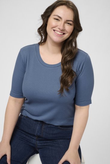 Kaffe Curve Carina T-Shirt Blue - Trička - 