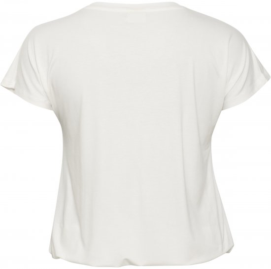 Kaffe Curve Jena V-Neck Tričko Chalk - Trička - 