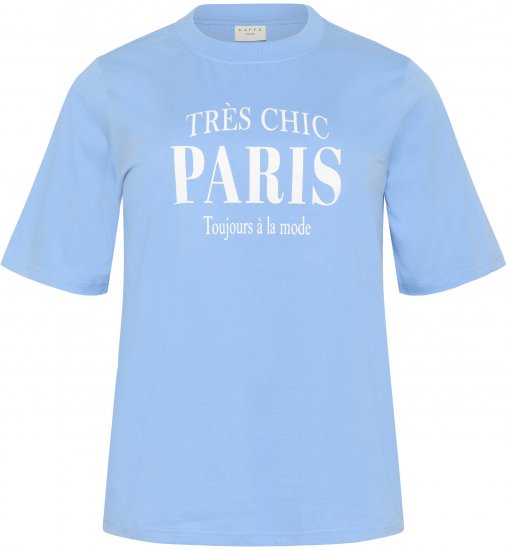 Kaffe Curve Frey T-Shirt Vista Blue - Trička - 