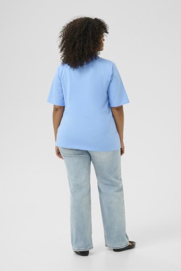Kaffe Curve Frey T-Shirt Vista Blue - Trička - 
