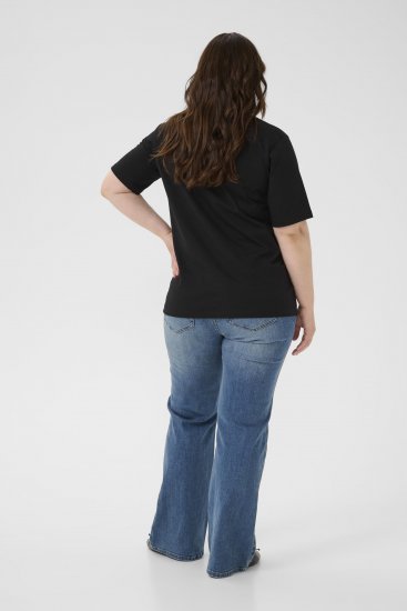 Kaffe Curve Ariana T-Shirt Black - Trička - 