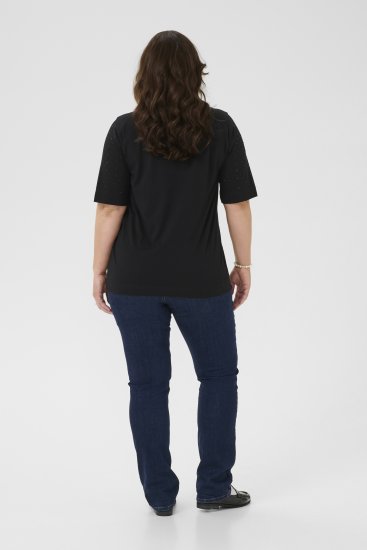 Kaffe Curve Phoelina T-Shirt Black - Trička - 