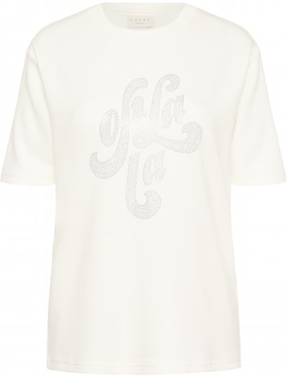 Kaffe Curve Rosa T-Shirt Chalk - Trička - 