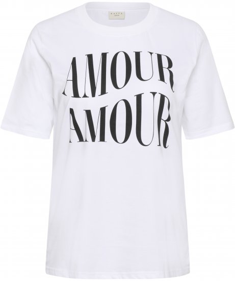 Kaffe Curve Chari T-Shirt Optical White - Trička - 