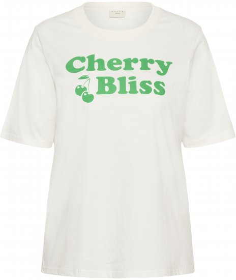 Kaffe Curve Chari T-Shirt Chalk - Trička - 