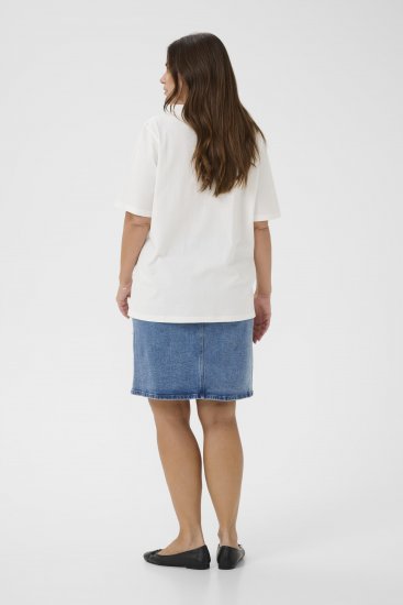 Kaffe Curve Chari T-Shirt Chalk - Trička - 