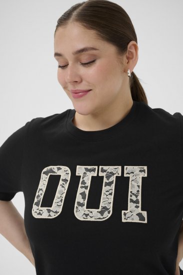 Kaffe Curve Lucie T-Shirt Black - Trička - 