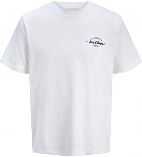 Jack & Jones Brandon T-Shirt White - Trička - Trička nadměrné velikosti - 2XL-14XL