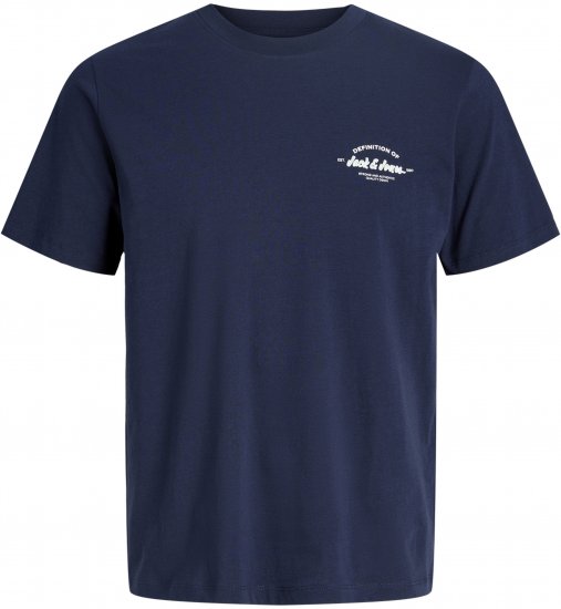 Jack & Jones Brandon T-Shirt Blue - Trička - Trička nadměrné velikosti - 2XL-14XL