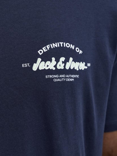 Jack & Jones Brandon T-Shirt Blue - Trička - Trička nadměrné velikosti - 2XL-14XL