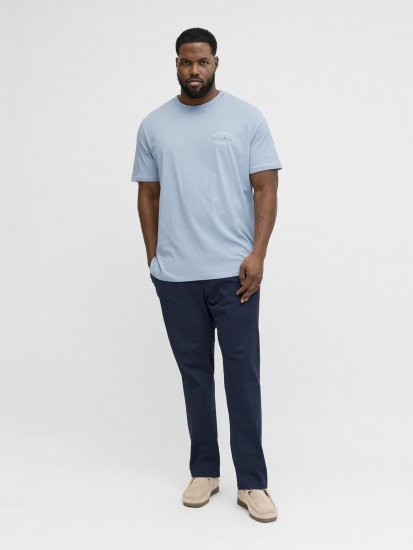 Jack & Jones Brandon T-Shirt Celestial Blue - Trička - Trička nadměrné velikosti - 2XL-14XL