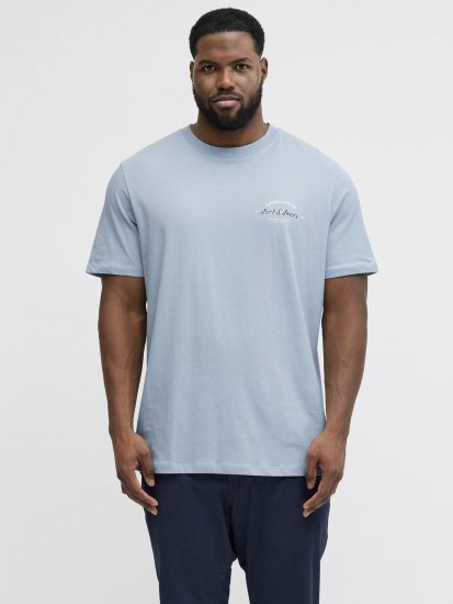 Jack & Jones Brandon T-Shirt Celestial Blue - Trička - Trička nadměrné velikosti - 2XL-14XL