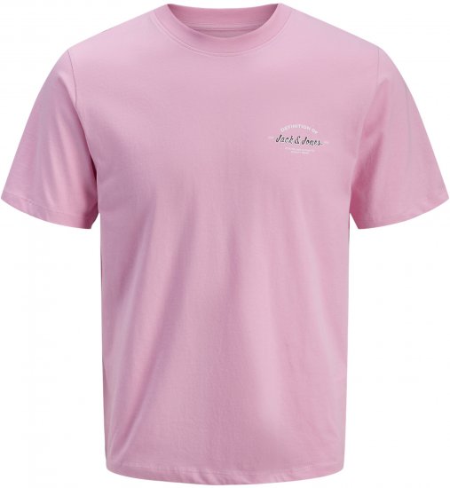 Jack & Jones Brandon T-Shirt Pink - Trička - Trička nadměrné velikosti - 2XL-14XL