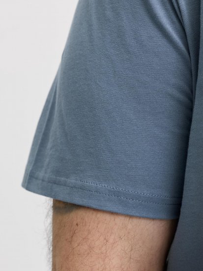 Jack & Jones Edenver T-Shirt Blue - Trička - Trička nadměrné velikosti - 2XL-14XL