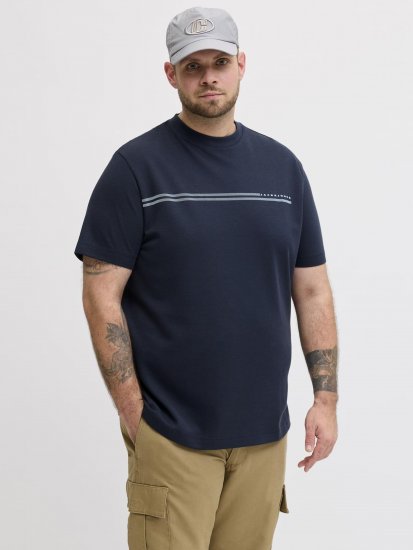 Jack & Jones Cofusion T-Shirt Navy - Trička - Trička nadměrné velikosti - 2XL-14XL