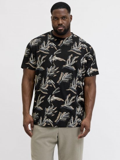 Jack & Jones Montauk T-Shirt Black - Trička - Trička nadměrné velikosti - 2XL-14XL