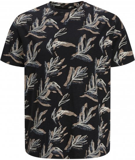 Jack & Jones Montauk T-Shirt Black - Trička - Trička nadměrné velikosti - 2XL-14XL