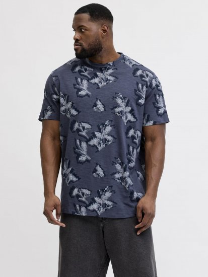 Jack & Jones Montauk T-Shirt Blue - Trička - Trička nadměrné velikosti - 2XL-14XL