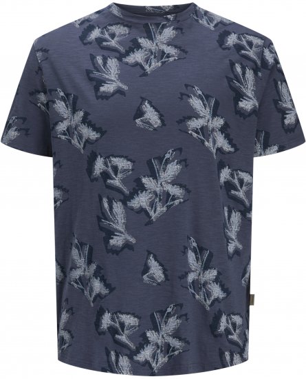 Jack & Jones Montauk T-Shirt Blue - Trička - Trička nadměrné velikosti - 2XL-14XL