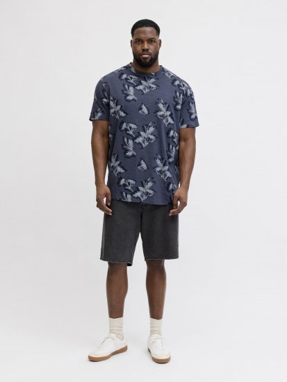 Jack & Jones Montauk T-Shirt Blue - Trička - Trička nadměrné velikosti - 2XL-14XL