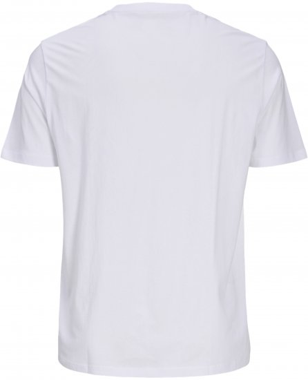 Jack & Jones Blaneo Short Sleeve T-Shirt White - Trička - Trička nadměrné velikosti - 2XL-14XL