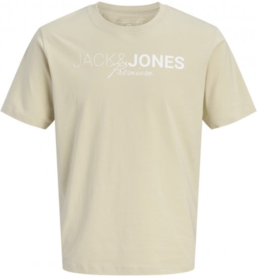 Jack & Jones Blaneo Short Sleeve T-shirt Beige - Trička - Trička nadměrné velikosti - 2XL-14XL