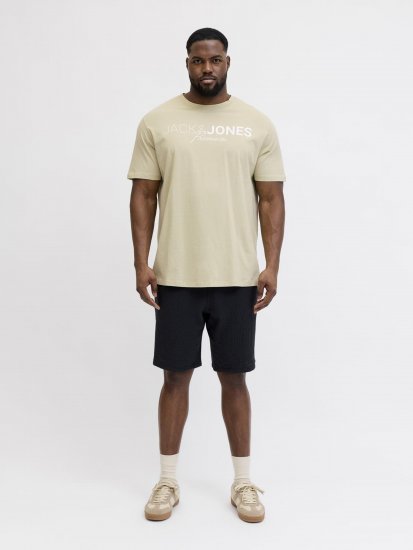 Jack & Jones Blaneo Short Sleeve T-shirt Beige - Trička - Trička nadměrné velikosti - 2XL-14XL