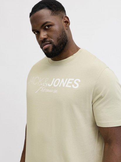 Jack & Jones Blaneo Short Sleeve T-shirt Beige - Trička - Trička nadměrné velikosti - 2XL-14XL