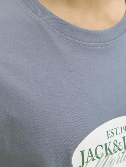 Jack & Jones Catskills Worldwide Tričko Modré - Trička - Trička nadměrné velikosti - 2XL-14XL