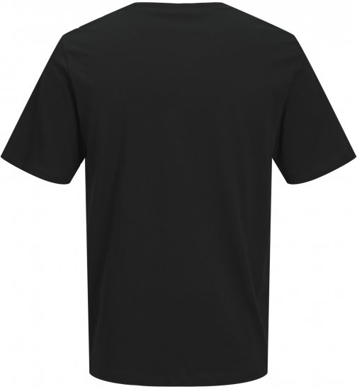Jack & Jones Catskills Worldwide Tričko Černé - Trička - Trička nadměrné velikosti - 2XL-14XL