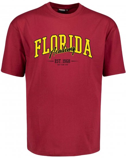 Adamo Florida Comfort Fit T-Shirt Red - Trička s potiskem - Trička s potiskem - 2XL-8XL