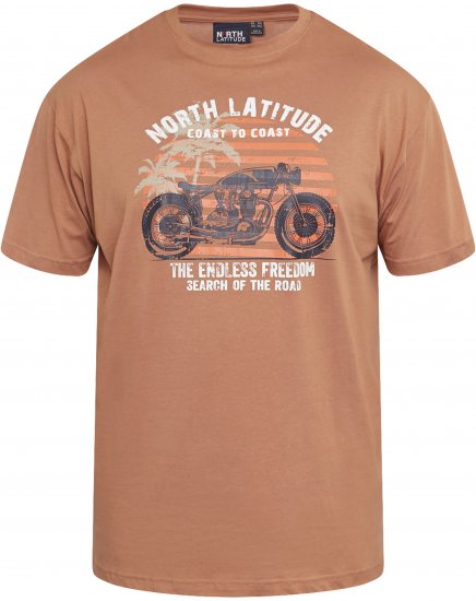 North Latitude 61118 Tričko S Potiskem Amberlight - Trička - Trička nadměrné velikosti - 2XL-14XL