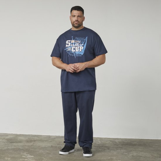 North Latitude 61119 Tričko S Potiskem Námořnická Modrá - Trička - Trička nadměrné velikosti - 2XL-14XL